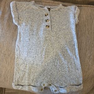 Lou Lou & Company Gray One Piece Bodysuit